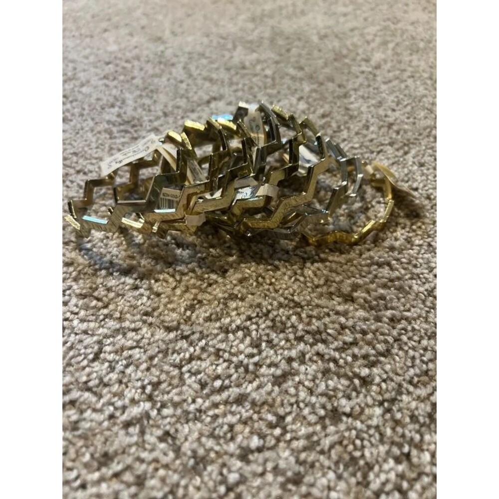 6 gold and 3 silver bangles - net | j-0024